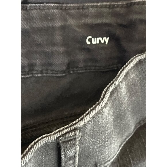 Gloria Vanderbilt Curvy Fit Black Straight Leg Stretch Jeans Size 16 - Picture 6 of 12